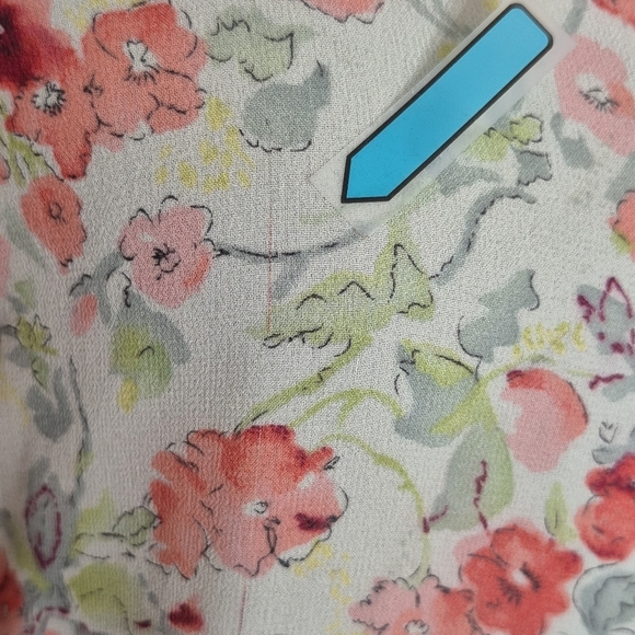 Laura Ashley 100% Silk Floral Maxi Dress * FLAWS* - Size 14 - Picture 12 of 16